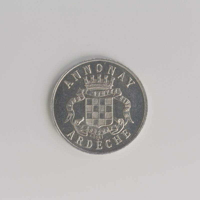 Bon pour 10 centimes de franc de l'Union commerciale et industrielle d'Anonnay, 1918