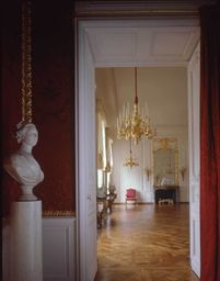 Red Ante Room and White Drawing Room