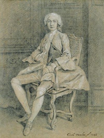 A Man Seated in an Interior