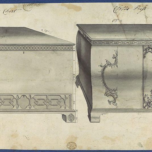 Clothes Chest and Clothes Press, from Chippendale Drawings, Vol. II
