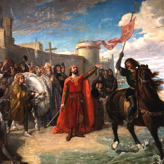 Don Alfonso X el Sabio después de haber ganado a los moros la plaza de Cádiz primera plaza marítima que poseyeron los reyes de Castilla tomó posesión del mar para abrir a los cristianos el camino que había de conducirles al África