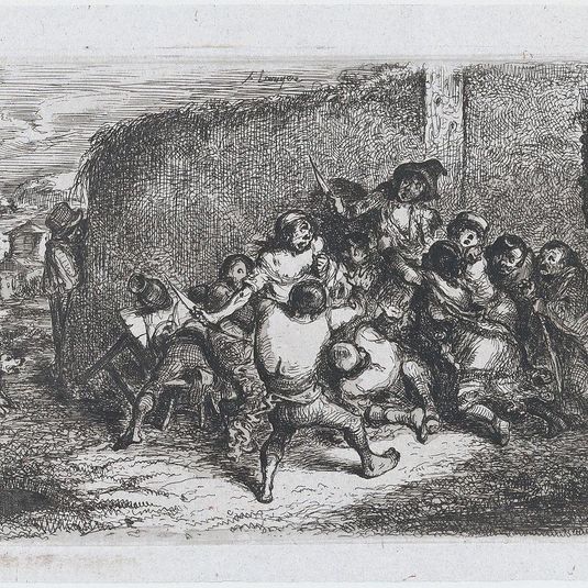 Plate 4: a street brawl, from the series of customs and pastimes of the Spanish people