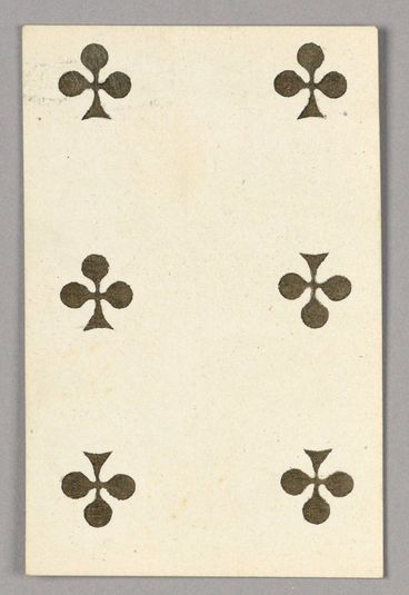 Six of Clubs from Set of "Jeu Imperial–Second Empire–Napoleon III" Playing Cards