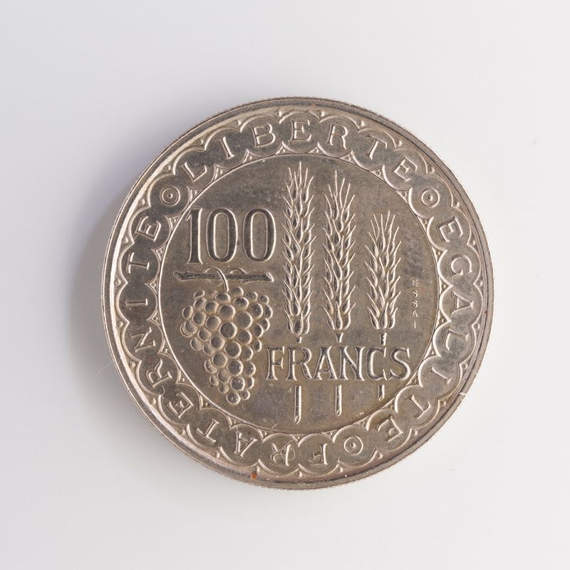 Essai en bronze de nickel pour une pièce de 100 francs de la IVe République, 1950