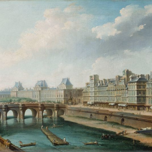 Le Louvre, le Pont-Neuf et le quai des Orfèvres, vus du quai des Grands-Augustins