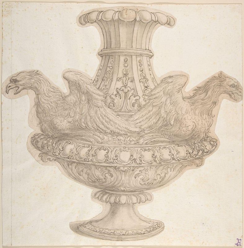 Design for Vase with Eagles