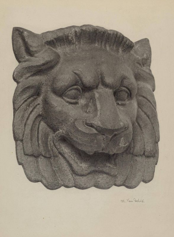 Muzzle of a Lion (one of pair)