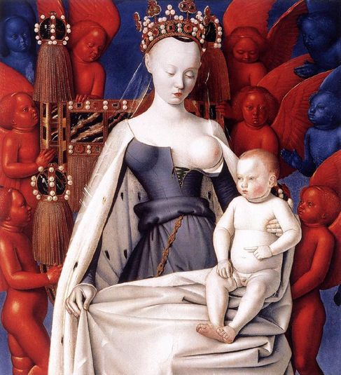 Madonna and Child. Left Panel of Diptych de Melun