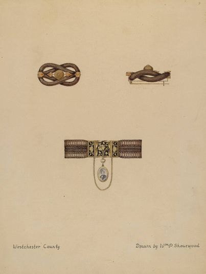 Brooch and Bracelet with Portrait