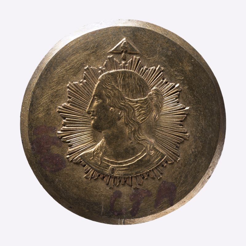 Poinçon : essai pour la pièce de 10 centimes, concours monétaire de 1848