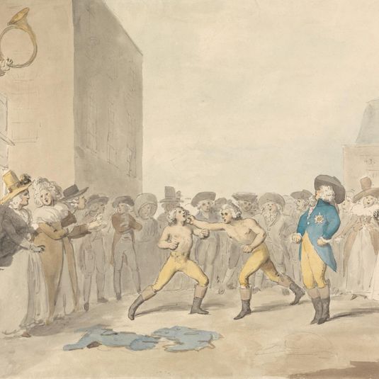 A Fist Fight, With the Prince Regent Among the Spectators