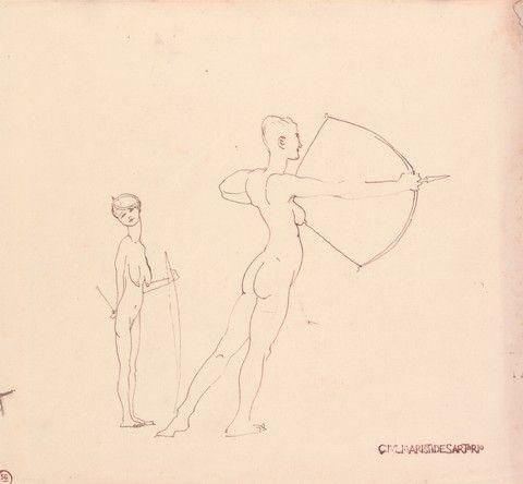 Nude Woman with Bow and Arrow