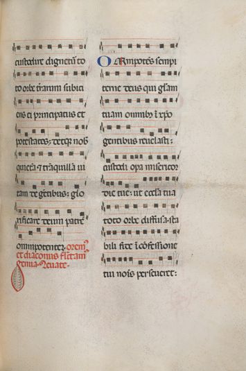 Missale: Fol. 146: Music for various prayers "Oremus dilectissimi..." and "Omnipotens sempiterne Deus"