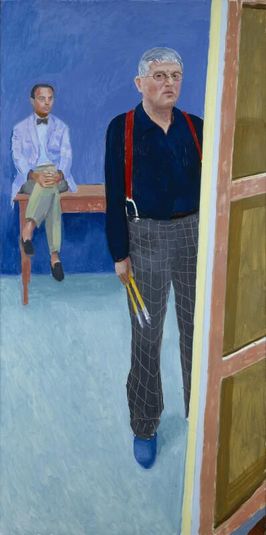 'Self-Portrait with Charlie' (David Hockney; Charles Dare Scheips)
