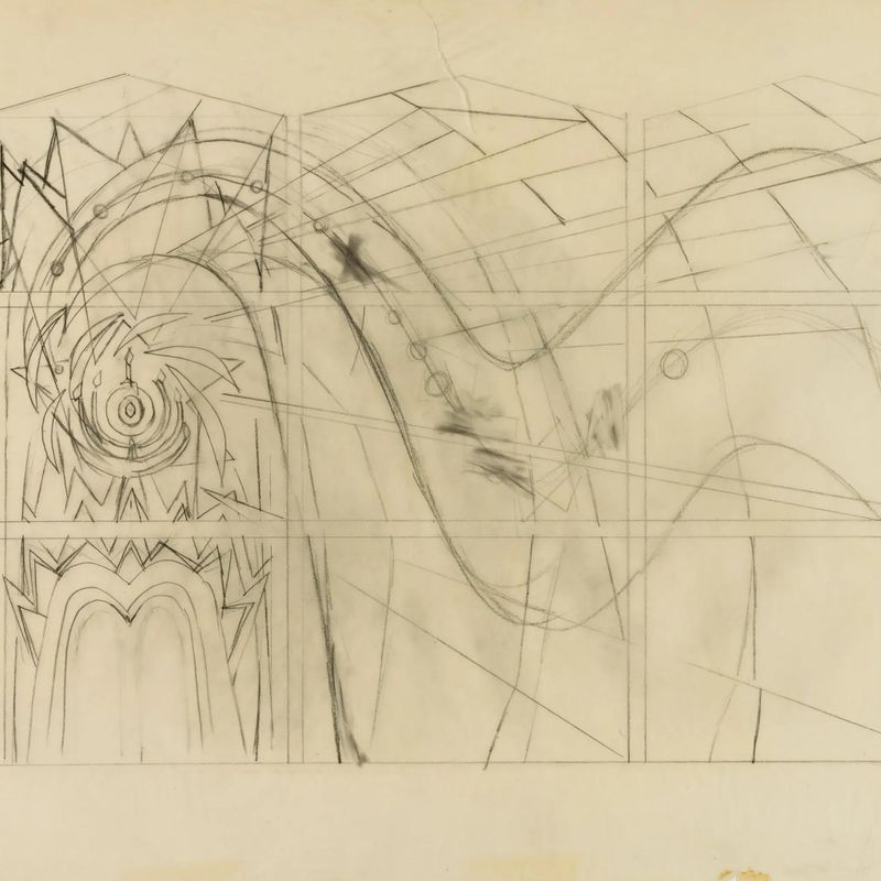 Study for Design of Stained Glass, Chicago Loop Synagogue