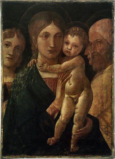 Madonna col Bambino, due santi e una santa