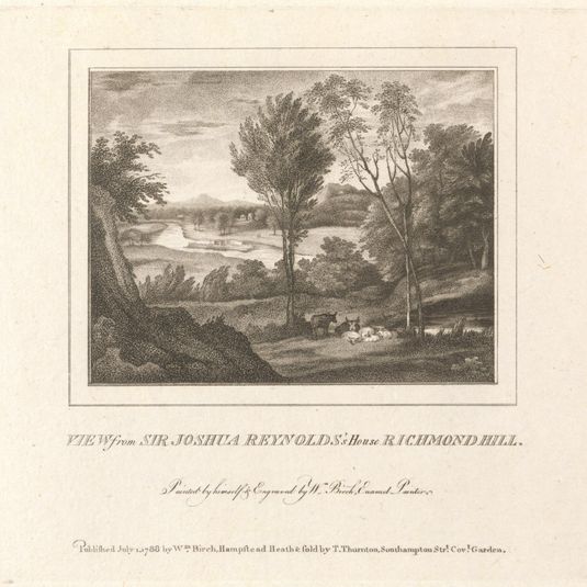 Print of Sir Joshua Reynold's Picture of the View from his own House at Richmond