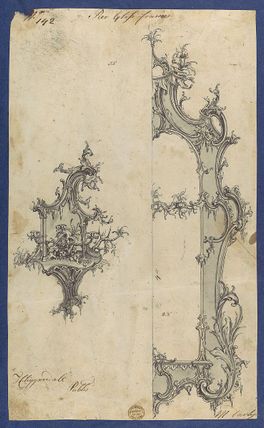 Pier Glass Frames, in Chippendale Drawings, Vol. I