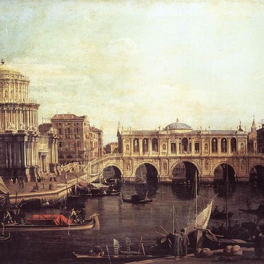 Capriccio: The Grand Canal, with an Imaginary Rialto Bridge and Other Buildings