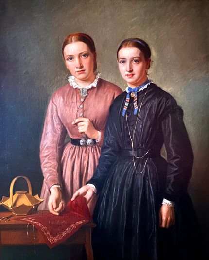 Kristiane Konstantin Hansen, 1848-1925, tapestry weaver and Marie Magdalene Købke, 1832-1916