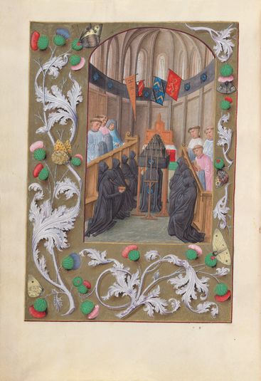 Hours of Queen Isabella the Catholic, Queen of Spain:  Fol. 219v, Funeral Service