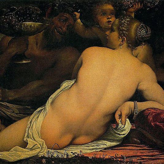 Venus y sátiro con dos amorcillos