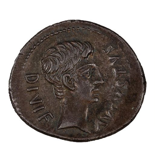 Denarius of Augustus, Emperor of Rome from Rome