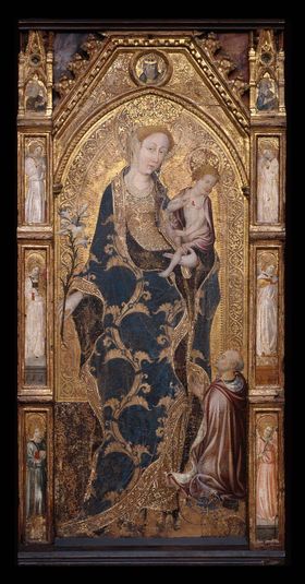 Virgin and Child Enthroned with Cardinal Alonso Borja (Borgia)
