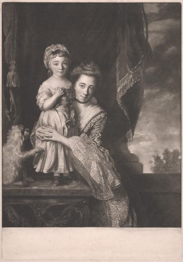 Margaret Georgiana, Viscountess of Spencer and Her Daughter