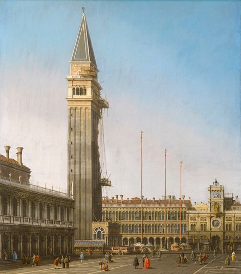 The Piazzetta, Venice, with the Campanile under Repair