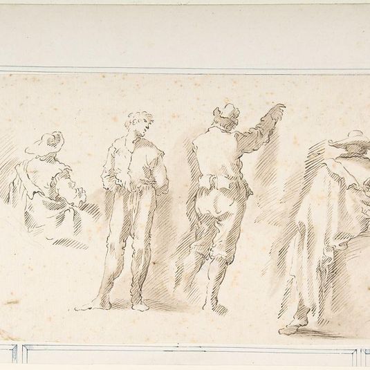 Figure Studies: Two Standing and Two Seated Men
