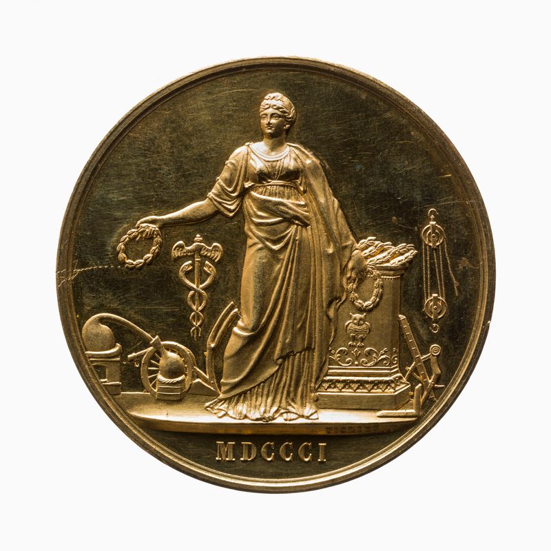 Médaille offerte à la compagnie parisienne du gaz par la Société d'encouragement pour l'industrie nationale, 22 décembre 1882