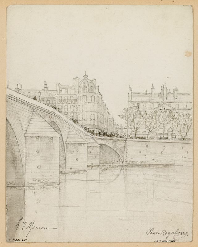 Le Pont royal, entrée de la rue du Bac, 1894
