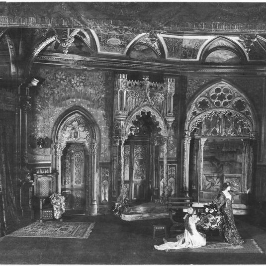 Blanche Dufrêne dans le rôle de Catarina et Sarah Bernhardt en Tisbe, journée II, scène 5