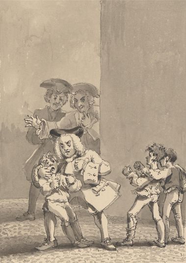 Hogarth Having Been Followed by Barry and a Friend was Caught Backing a Boy to Fight Purposely to Catch His Fearful Countenance