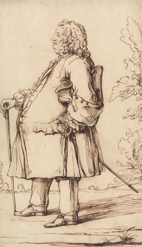 Corpulent Man, with Tricorn Hat Under His Arm