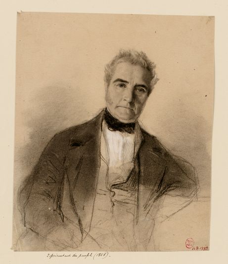 Portrait de face en buste d'un représentant du peuple en 1848