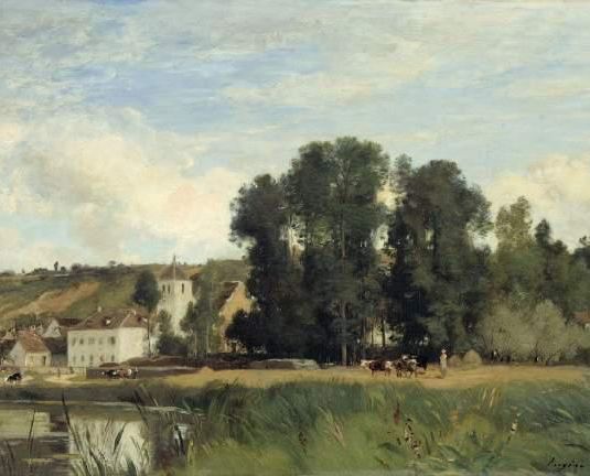 On the banks of the Seine at Lévy, 1884