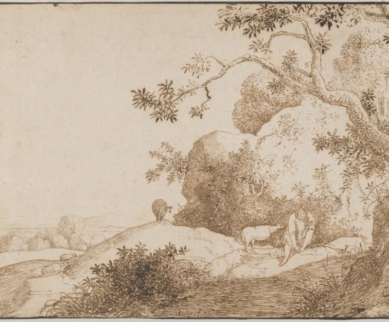 Mountain Landscape with a Distant View Behind