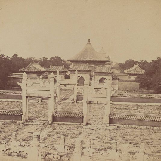 Interior and Arches of the Temple of Heaven Where the Emperor Sacrifices Once a Year, in the Chinese City of Pekin, October 1860
