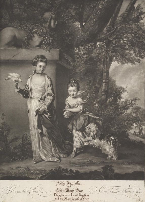 Lady Amabel and Lady Mary, Daughters of Lord Royston and the Marchioness of Grey