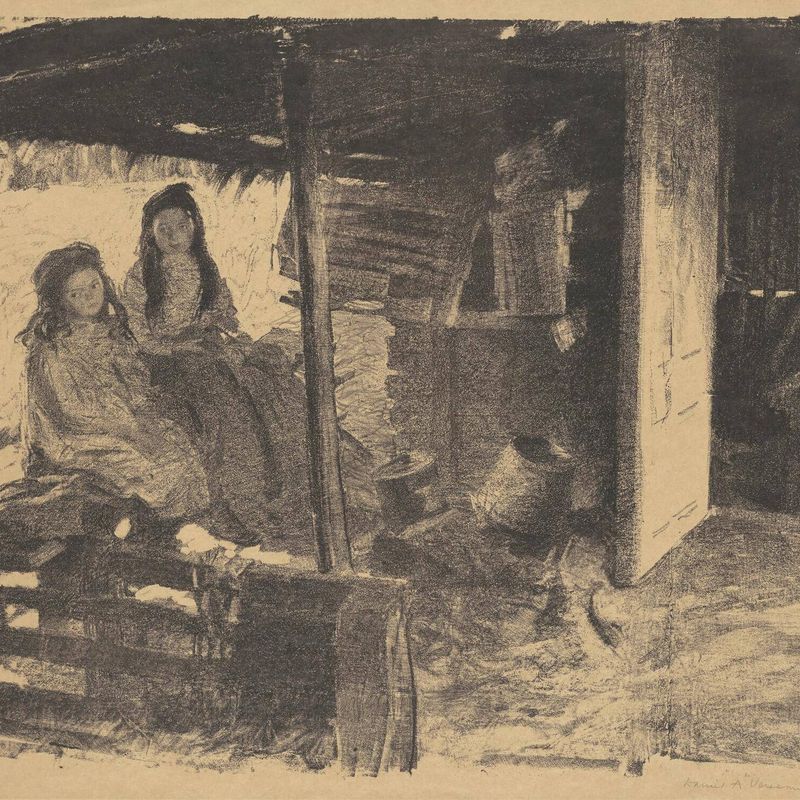 Untitled (2 girls in a barn)