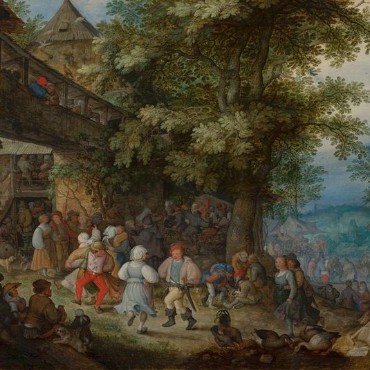 Peasants Dancing outside a Bohemian Inn