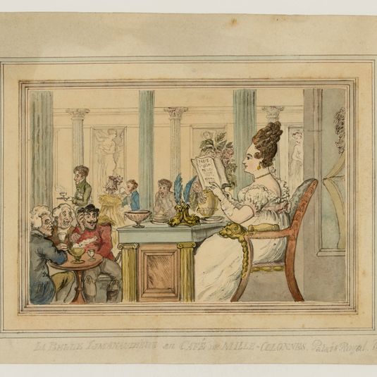 Madame Romain, la Belle Limonadière au café de Mille-colonnes, Palais-Royal.