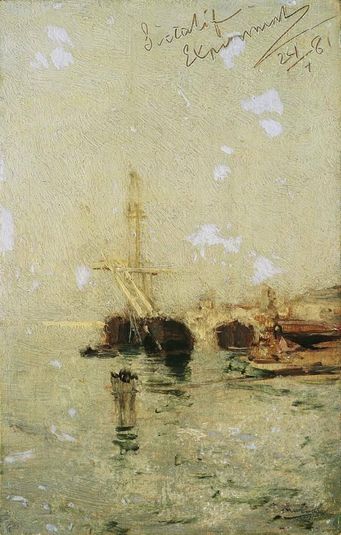 Venetian Study with Ship