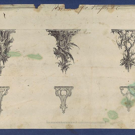 Brackets for Bustos, in Chippendale Drawings, Vol. I