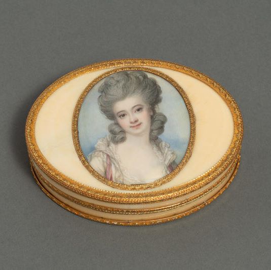 Gold box with portrait miniature of Georgiana Cavendish, Duchess of Devonshire