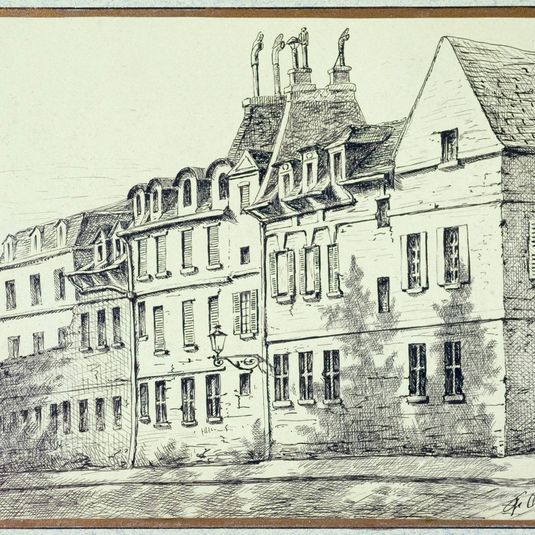L'Hôpital de la Pitié au coin de la rue Geoffroy Saint Hilaire, 1895.