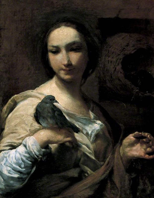 Girl Holding a Dove