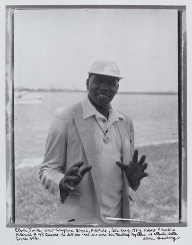 Elvin Jones, New Smyrna Beach, Florida, late May 1984, Robert Frank's Polaroid #195 camera he let me use. We were all teaching together at Atlantic Center for the Arts.